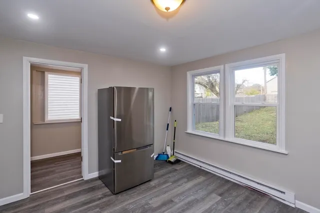 wooden floor and windows in a room