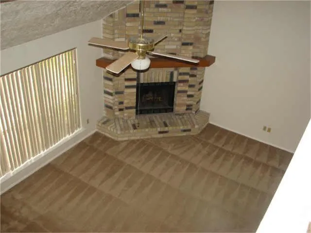 a view of a fireplace garage