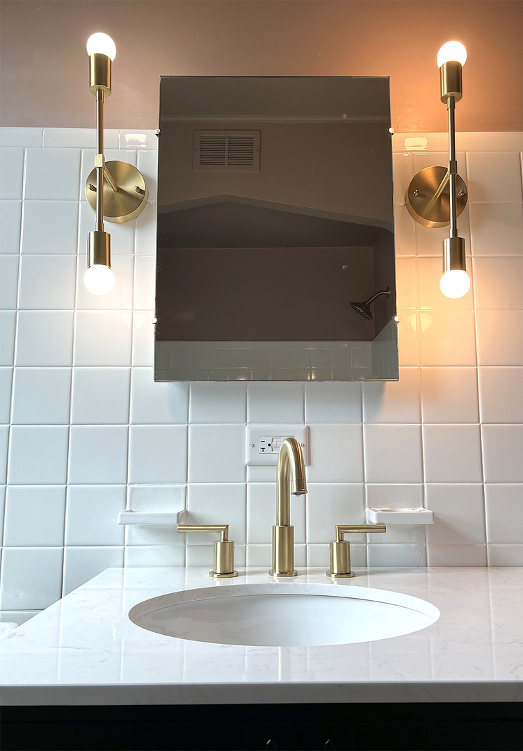 1607 Pine Road Homewood, IL 60430 - Photo 21 of 49 a bathroom with a sink and a mirror