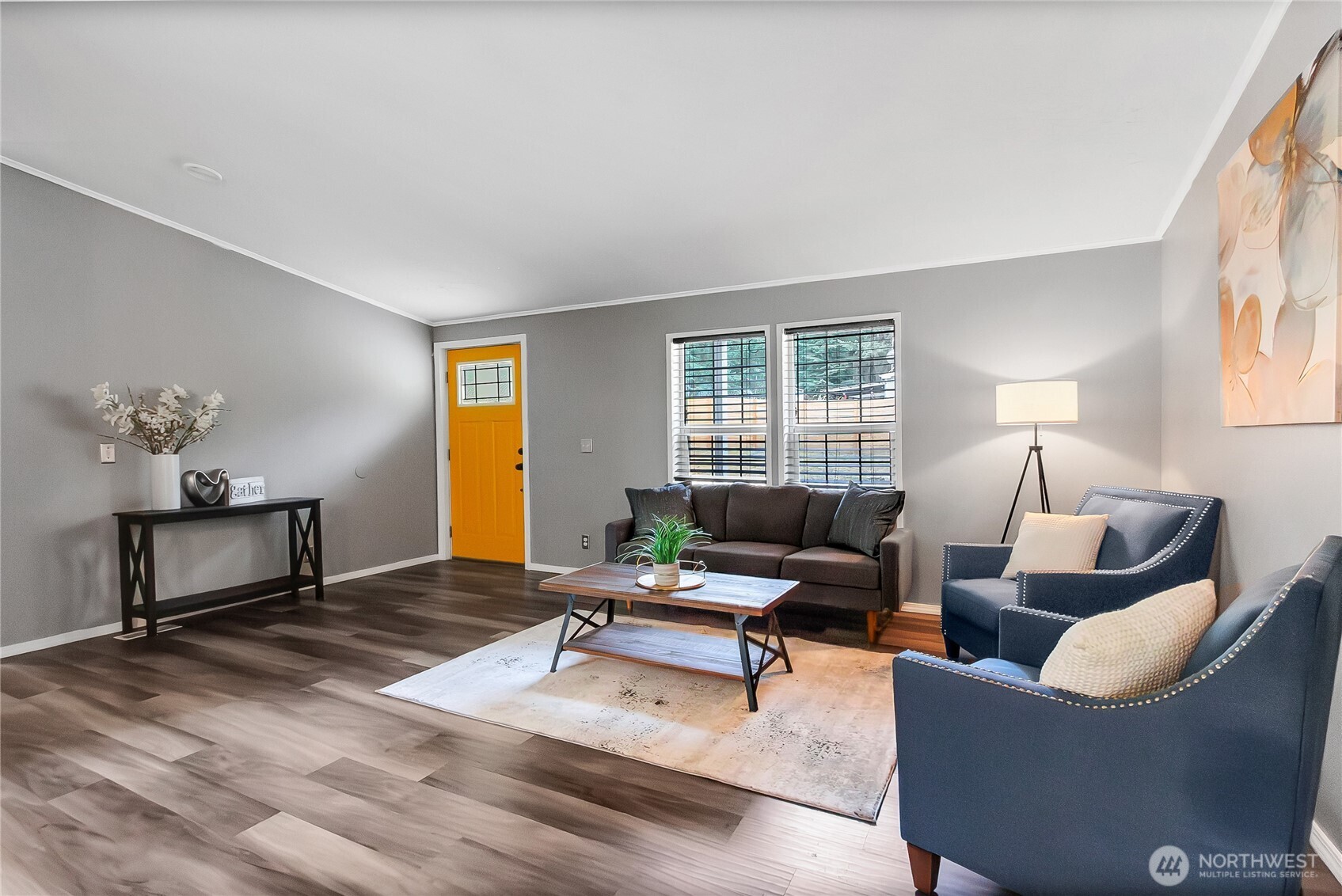 28205 73rd Avenue East Graham, WA 98338 - Photo 5 of 20 a living room with furniture a window and a lamp