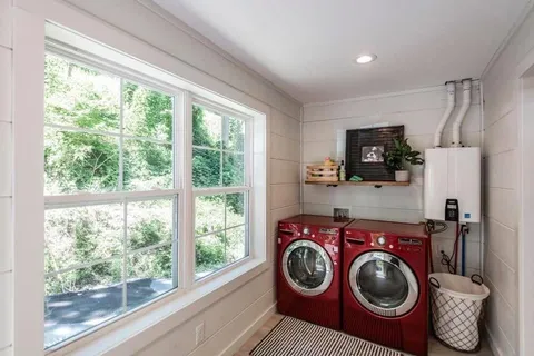 a view of storage and utility room