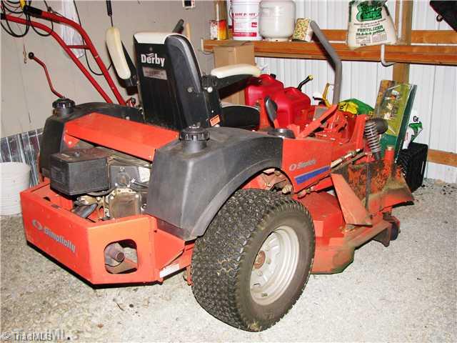 286 Crousetown Road Lexington, NC 27292 - Photo 15 of 16 Yard/Garden. The seller is offering to leave this Simplicity zero turn lawn tractor at no cost to the buyer with an acceptable offer.