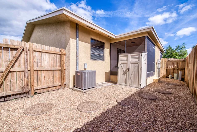 a backyard of a house