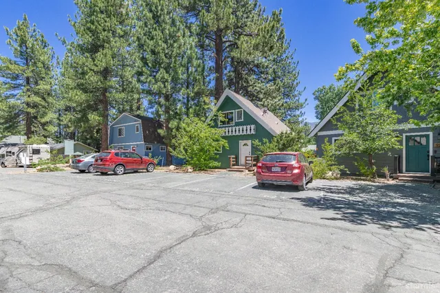 a car parked in front of a house