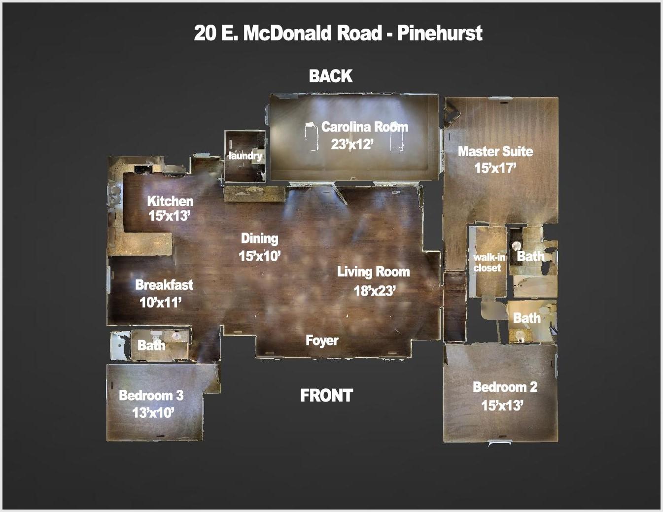 20 McDonald Road East Pinehurst, NC 28374 - Photo 29 of 29 Floor Plan
