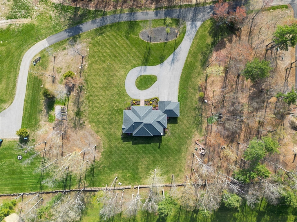 1776 Old Turnpike Road Oakham, MA 01068 - Photo 41 of 42 an aerial view of a house having a yard