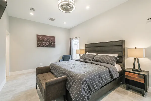 a view of small space with racks on the wall