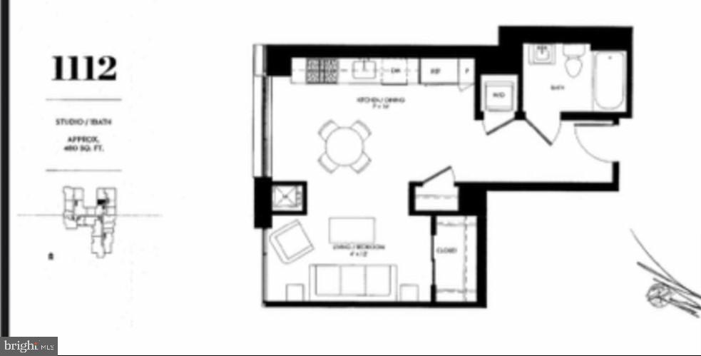 45 Sutton Square Southwest, Unit 1112 Washington, DC 20024 - Photo 46 of 46 Floor plan