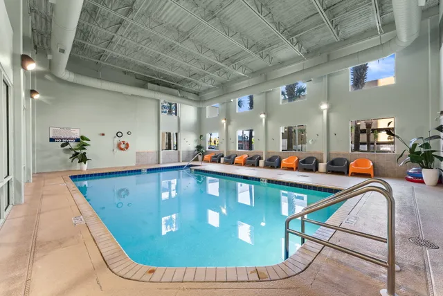 a view of a swimming pool with outdoor space