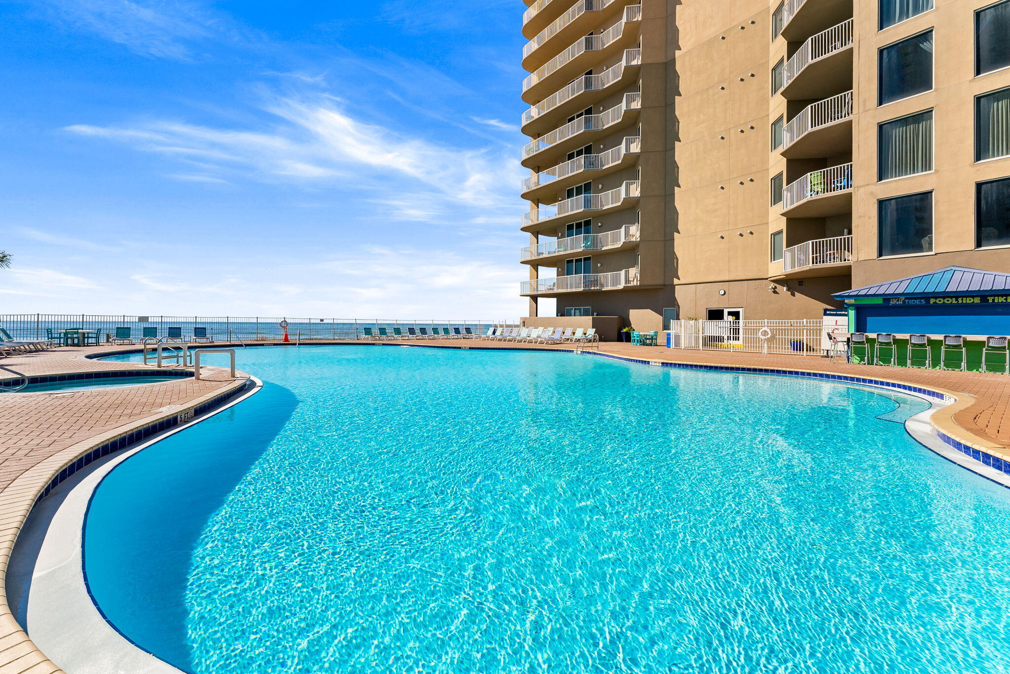 16819 Front Beach Road, Unit 411 Panama City Beach, FL 32413 - Photo 38 of 44 a view of a swimming pool with outdoor space