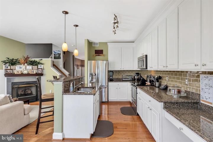 43173 Riders Square Ashburn, VA 20148 - Photo 10 of 35 Enjoy the fireplace in the family room/kitchen
