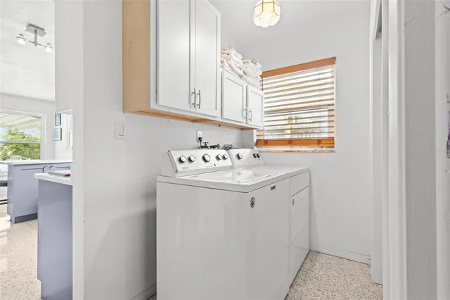 a view of a room with storage