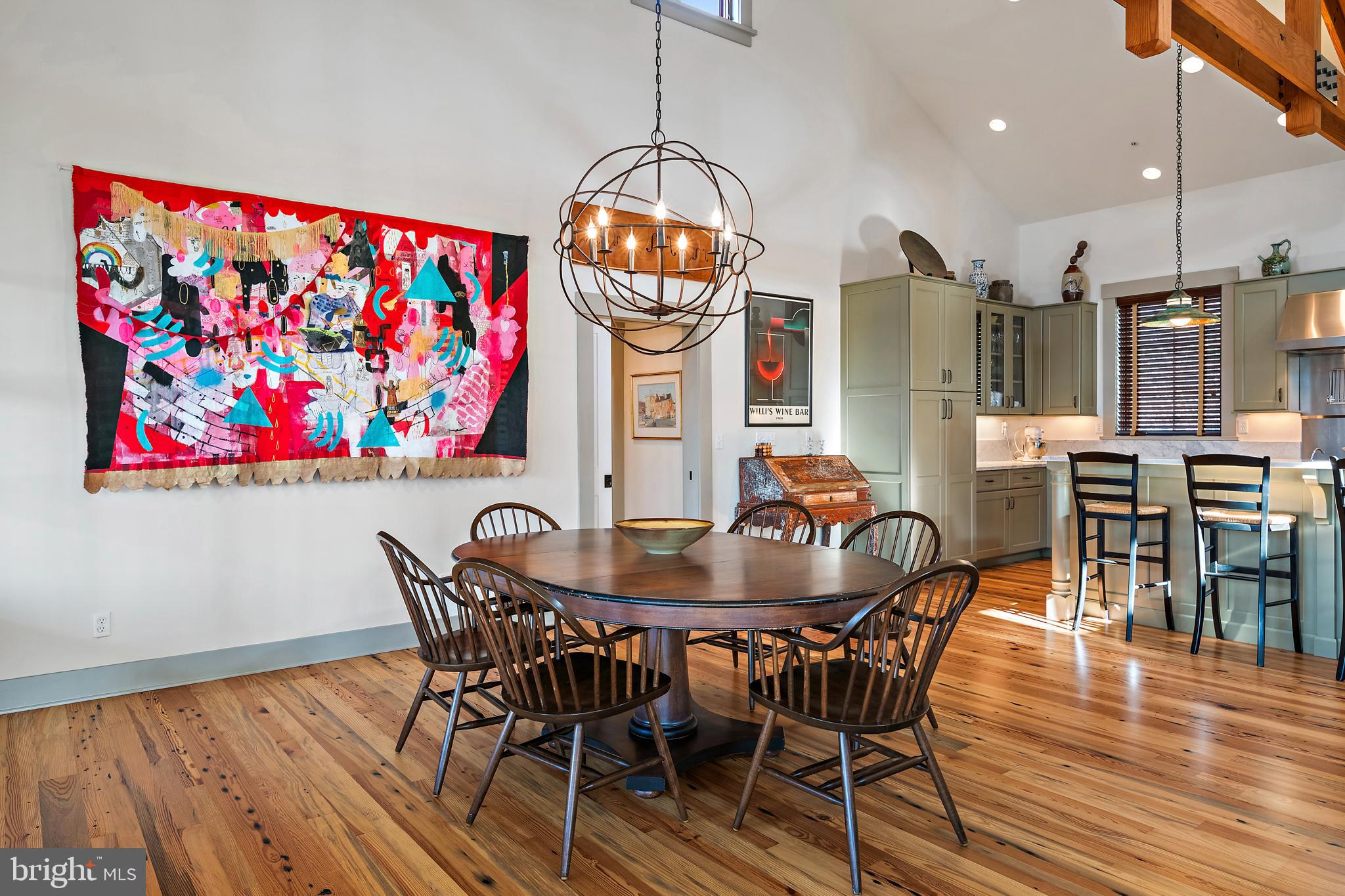 397 Forelands Road Annapolis, MD 21401 - Photo 28 of 83 a view of a dining room with furniture wooden floor and a chandelier