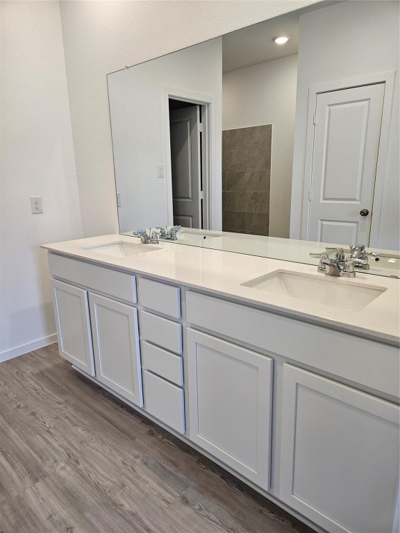 7915 Evening Emerald Drive Rosharon, TX 77583 - Photo 6 of 17 a bathroom with a sink and a mirror