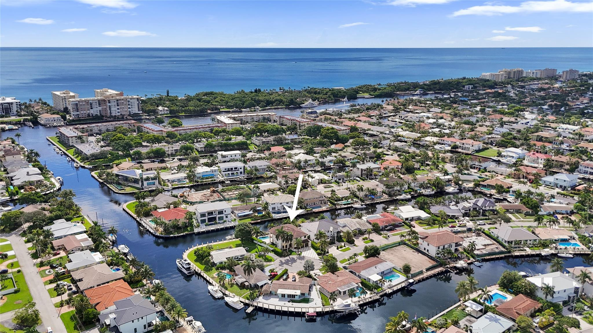 4930 Northeast 27th Terrace Lighthouse Point, FL 33064 - Photo 3 of 51 an aerial view of multiple house