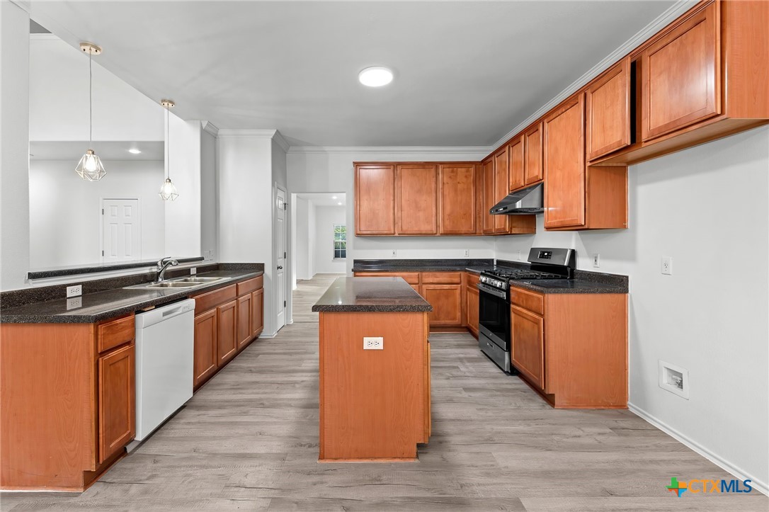 6700 Tulloch Way Austin, TX 78754 - Photo 15 of 41 a kitchen with stainless steel appliances granite countertop a stove a sink and a refrigerator