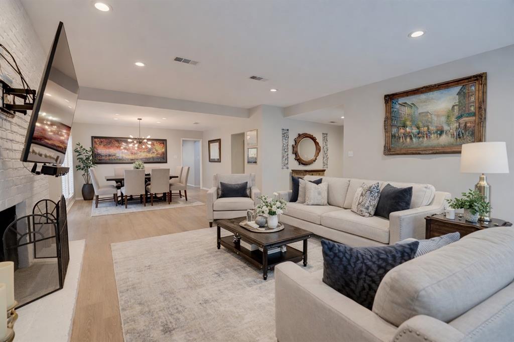 Living room and Dining room Virtually staged