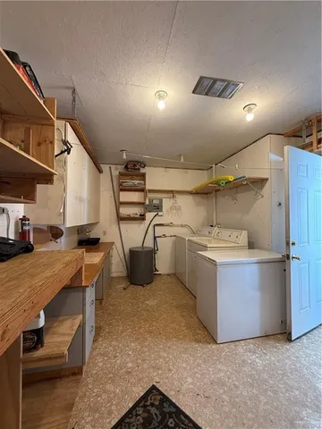 a kitchen with lots of counter top space