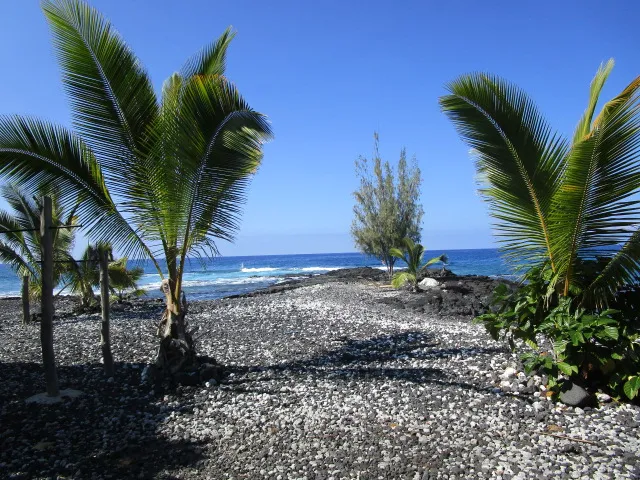 a view of an ocean beach