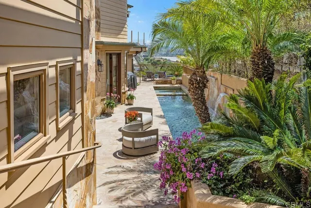 a house view with a seating space