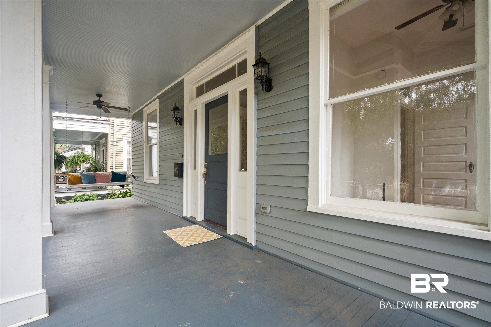 14 South Monterey Street Mobile, AL 36604 - Photo 28 of 41 View of patio featuring covered porch and ceiling fan