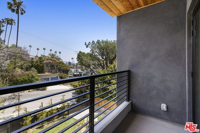 a view of city from the balcony