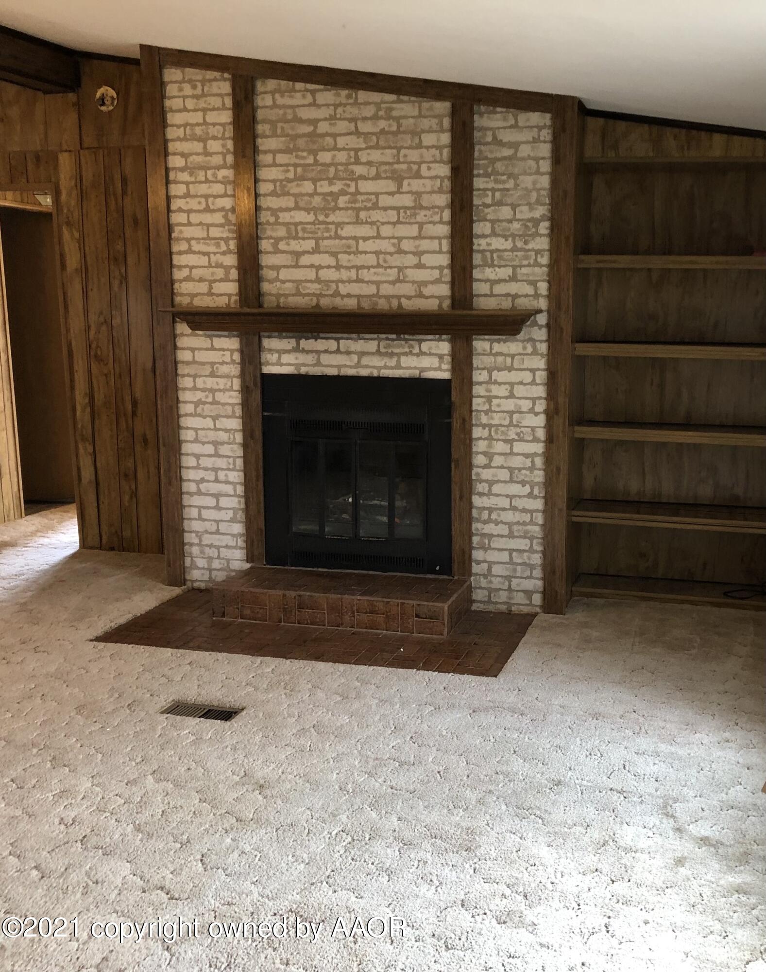 living room with fireplace