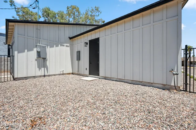 a backyard of a house