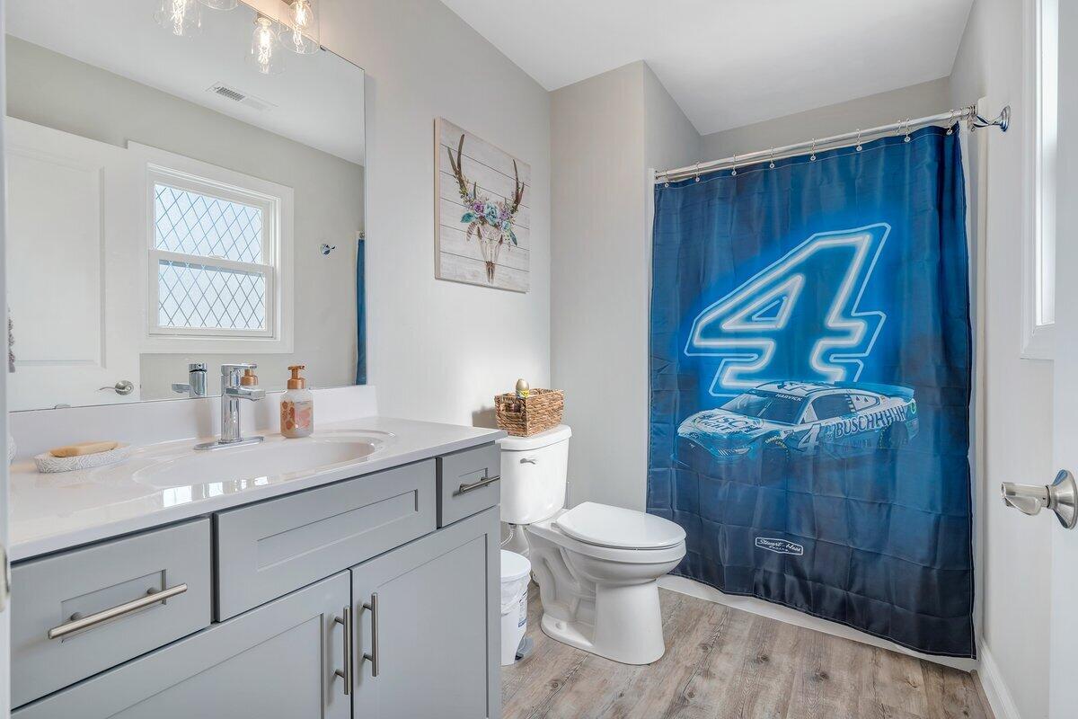 1685 Mountain View Road Vinton, VA 24179 - Photo 27 of 43 a bathroom with a toilet a sink and mirror