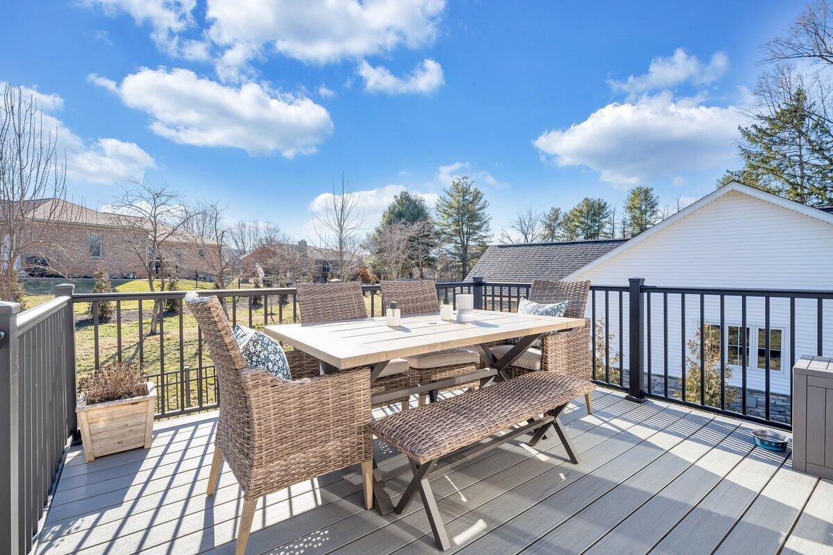 1685 Mountain View Road Vinton, VA 24179 - Photo 32 of 43 a view of balcony with wooden floor and outdoor seating