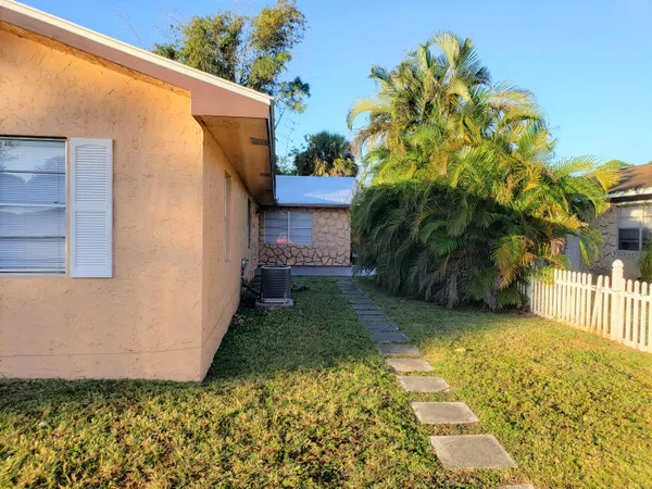 a backyard of a house