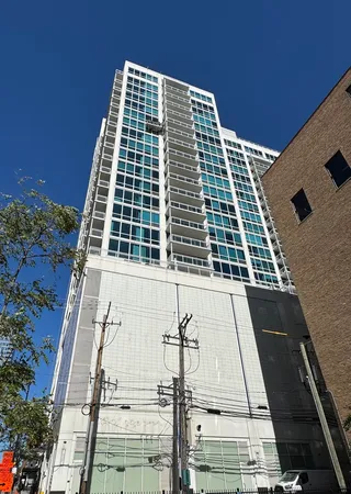 a front view of a building
