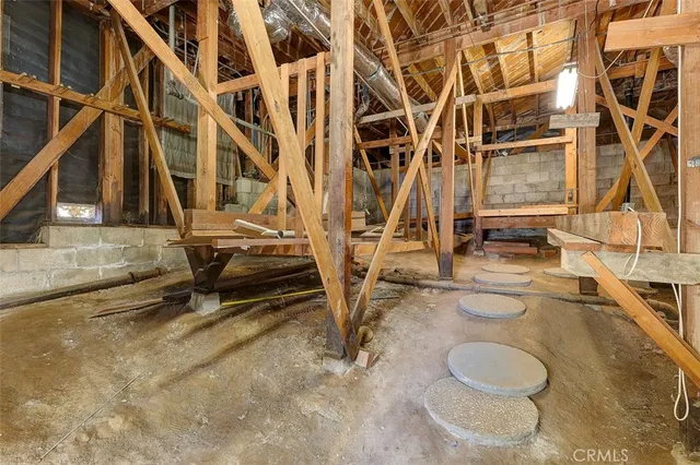 a view of backyard of house