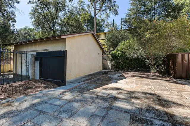 a backyard of a house