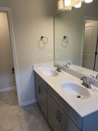 a view of a room with rack on the wall