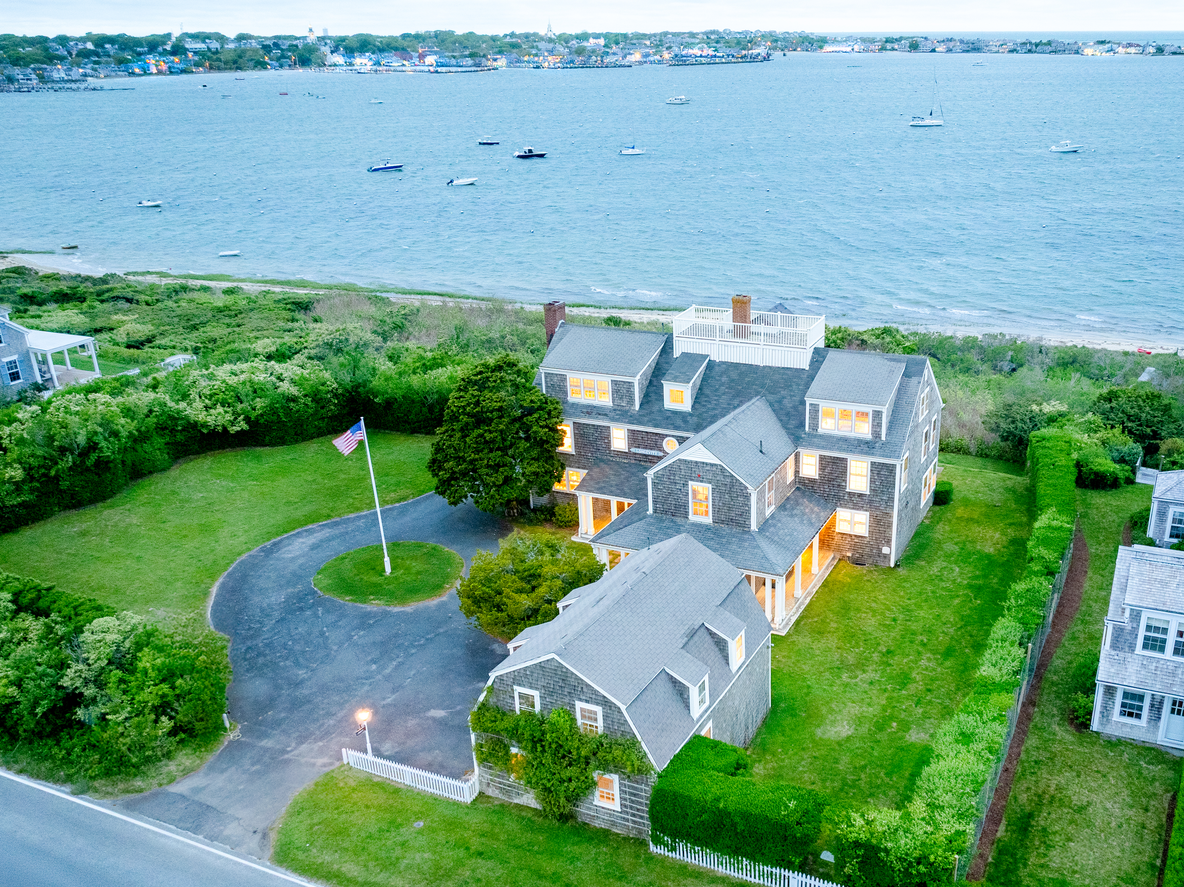 52 Monomoy Road Nantucket, MA 02554 - Photo 4 of 5 a aerial view of a house with a garden