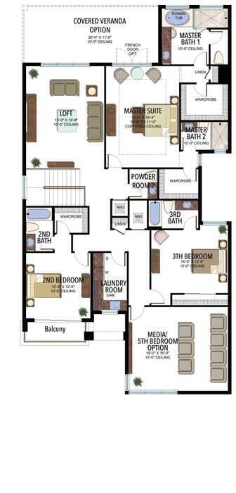 17166 Ludovica Lane Boca Raton, FL 33496 - Photo 19 of 24 a picture of a floor plan