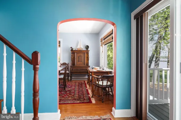 a view of living room and dining room