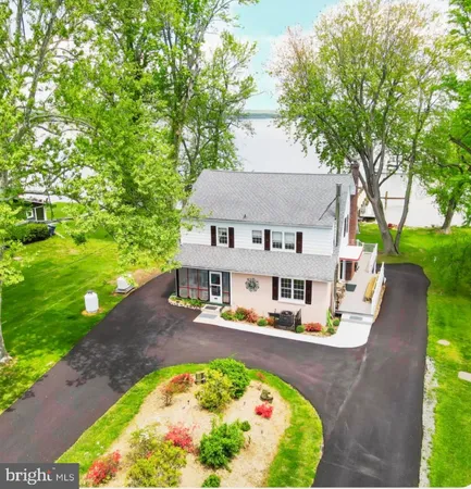 an aerial view of a house having outdoor space