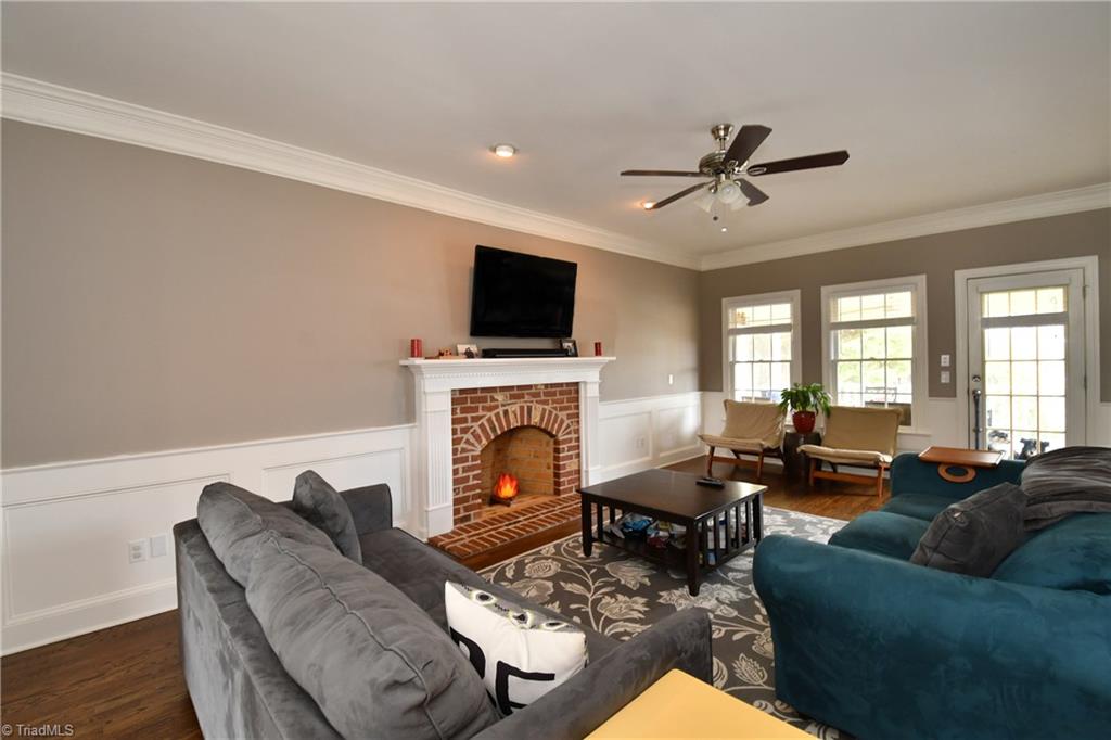 125 Windrush Road Winston-Salem, NC 27106 - Photo 5 of 23 Large Den with Masonry Wood-Burning Fireplace