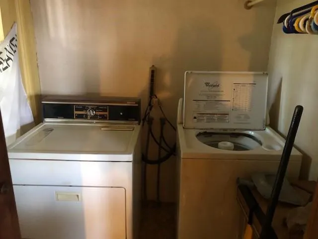 a close up of a sink washer and dryer