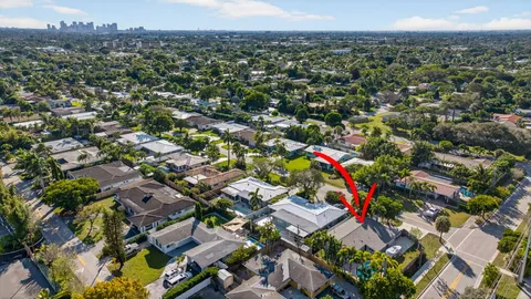an aerial view of multiple house