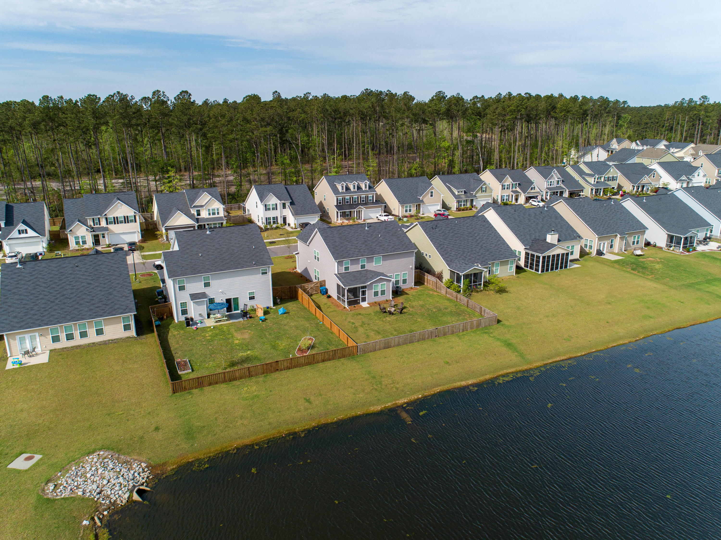 244 Spectrum Road Summerville, SC 29486 - Photo 38 of 45 Aerial Back Pond