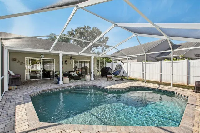 a view of a dinning room with a patio