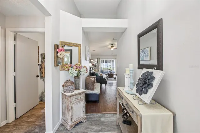 a view of living room and bedroom