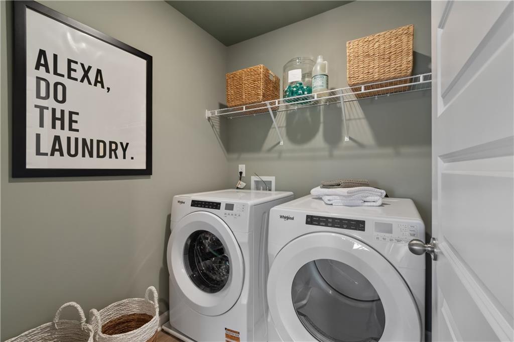 412 Hartsfield Road McDonough, GA 30252 - Photo 29 of 43 a utility room with dryer and washer