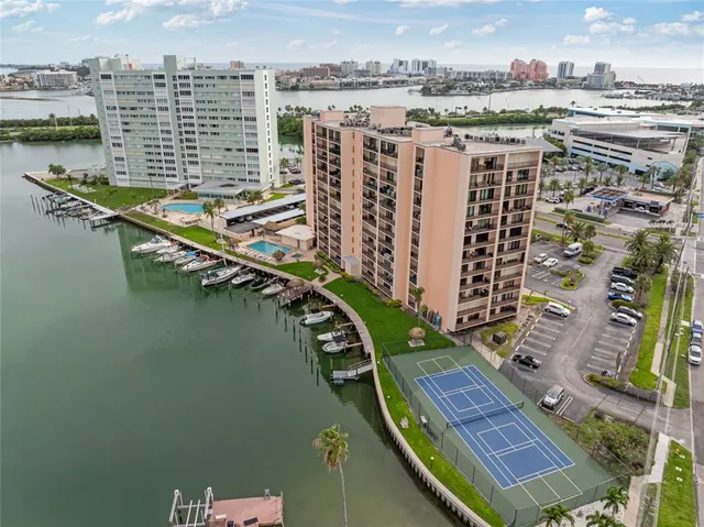 a view of a city with tall buildings