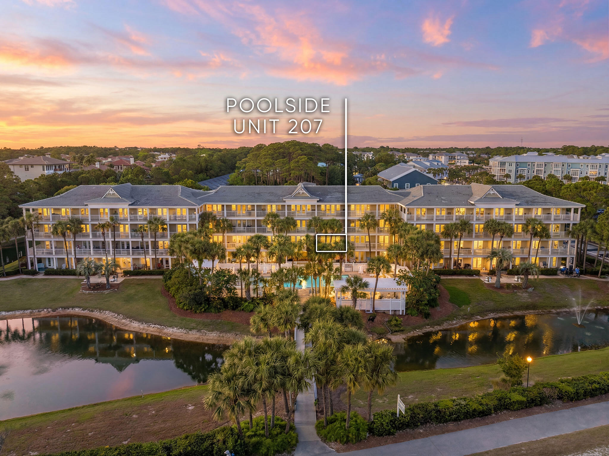 144 Spires Lane, Unit 207 Santa Rosa Beach, FL 32459 - Photo 2 of 49 Poolside Twilight | Unit 207