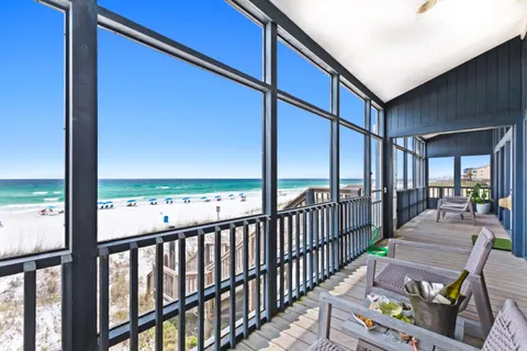 a view of balcony with patio