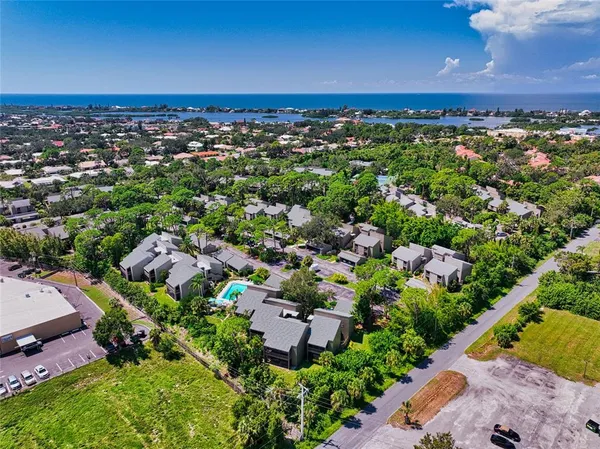 an aerial view of multiple house